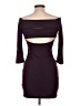 Foreign Exchange Solid Burgundy Cocktail Dress Size L - photo 2
