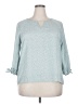 Papermoon 100% Polyester Teal 3/4 Sleeve Blouse Size XXL - photo 1