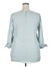 Papermoon 100% Polyester Teal 3/4 Sleeve Blouse Size XXL - photo 2