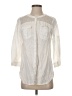Madison 100% Linen Ivory 3/4 Sleeve Button-Down Shirt Size S - photo 1