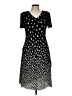 Connected Apparel 100% Polyester Polka Dots Black Casual Dress Size 10 - photo 1