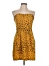 Cooperative 100% Polyester Animal Print Gold Cocktail Dress Size L - photo 1