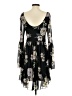 Unbranded Print Black Cocktail Dress Size XS (estimated) - photo 2