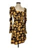 FLORET STUDIOS 100% Polyester Yellow Cocktail Dress Size XS - photo 1