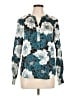 Simply Styled 100% Polyester Floral Teal Long Sleeve Blouse Size L - photo 1