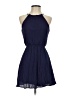 Blue Rain Solid Blue Cocktail Dress Size XXS - photo 1