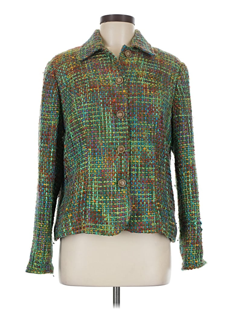 Pre-owned Coldwater Creek Blazer Jacket In Green