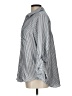 Velvet Heart Stripes Silver Long Sleeve Button-Down Shirt Size L - photo 5