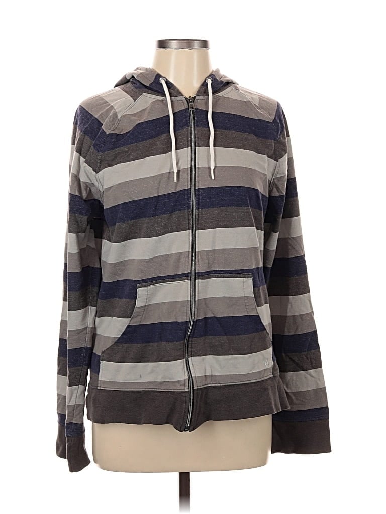 Pre-owned Hang Ten Zip Up Hoodie In Gray