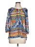 Hale Bob Blue 3/4 Sleeve Blouse Size L - photo 1