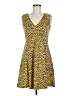 H&M Animal Print Yellow Cocktail Dress Size M - photo 1