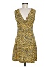 H&M Animal Print Yellow Cocktail Dress Size M - photo 2