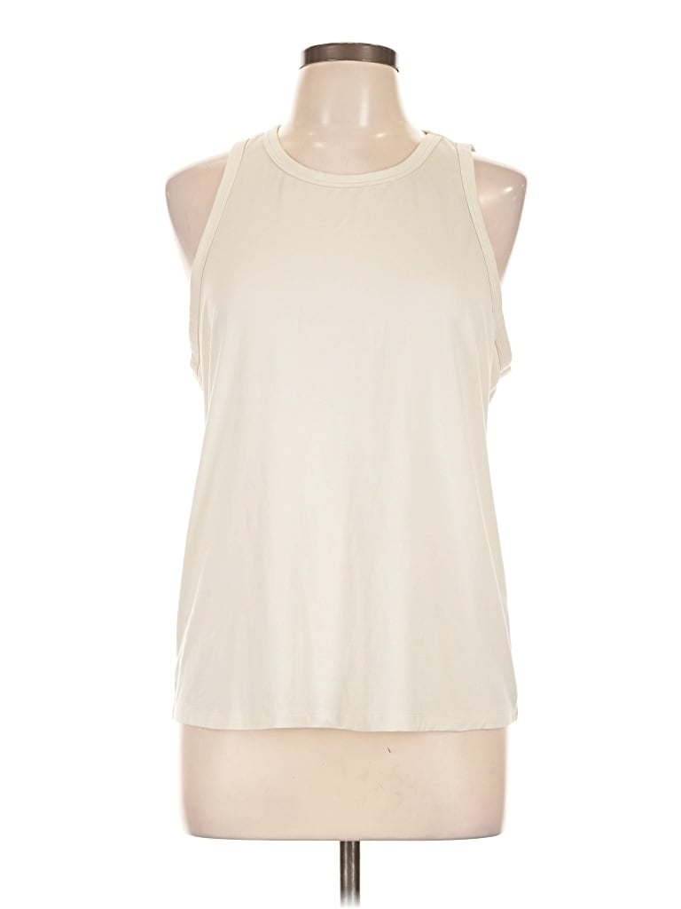 Pre-owned Fabletics Sleeveless T-shirt In Ivory