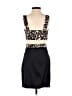 Trac Animal Print Black Cocktail Dress Size XS (estimated) - photo 2