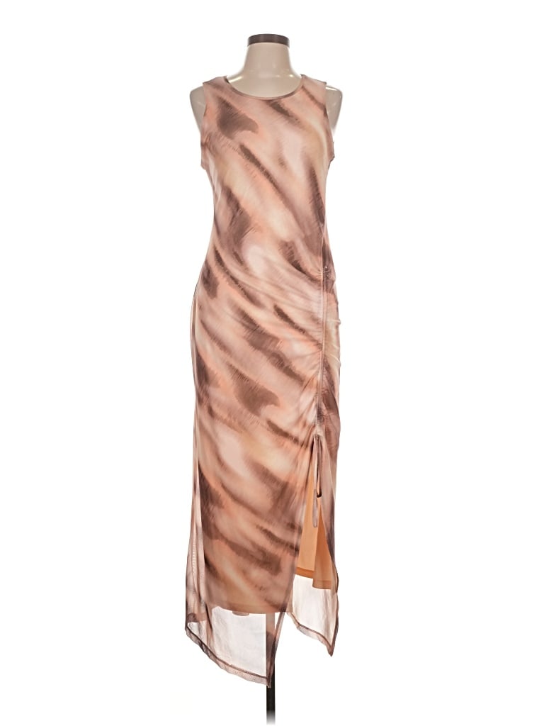 Pre-owned Assorted Brands Cocktail Dress In Tan