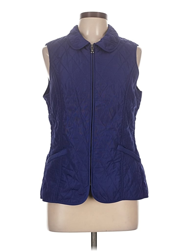 Pre-owned Talbots Outlet Vest In Blue