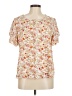 Shein Ivory Short Sleeve Blouse Size 8 - 10 - photo 1