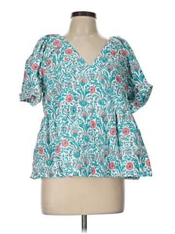 Crown & Ivy Short Sleeve Blouse (view 1)