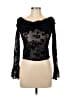 DAZY Black Long Sleeve Top Size L - photo 1