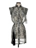 W by Worth 100% Polyester Silver Sleeveless Blouse Size 0 - photo 1