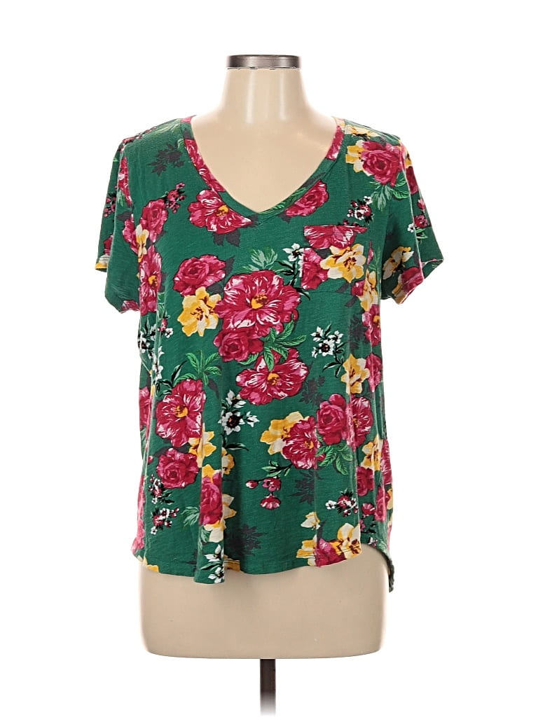 Pre-owned Torrid Short Sleeve Blouse In Green