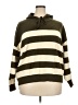 Coco + Carmen Stripes Green Brown Pullover Hoodie Size XXL - photo 1