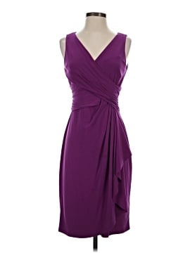 elegant evening dresses petite Betsy & Adam Petite Sleeveless Dress with Ruched Slit - Black emerald main image 1