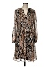 MSK 100% Polyester Animal Print Brown Casual Dress Size 12 - photo 1