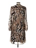 MSK 100% Polyester Animal Print Brown Casual Dress Size 12 - photo 2