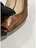 Prada Brown Leather Peep Toe Wedges Size EU 38 1/2 - photo 3
