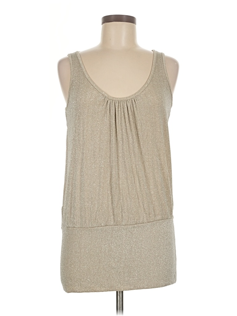 Pre-owned H&m Sleeveless Blouse In Tan