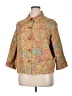 Coldwater Creek 100% Cotton Floral Gold Jacket Size 1X - photo 1