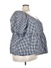 Terra & Sky Blue Short Sleeve Blouse Size 4X - photo 4