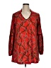 Skye's The Limit Red Long Sleeve Blouse Size 1X - photo 1