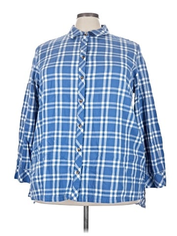 Foxcroft 3/4 Sleeve Button-Down Shirt (view 1)