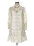Walter Baker 100% Polyester Checkered-gingham Ivory Casual Dress Size XS - photo 1