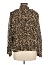 J.Crew Factory Store 100% Polyester Animal Print Brown Long Sleeve Blouse Size M - photo 2