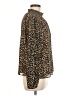 J.Crew Factory Store 100% Polyester Animal Print Brown Long Sleeve Blouse Size M - photo 4