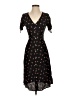 Express 100% Rayon Hearts Black Casual Dress Size XS - photo 1