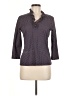 J. McLaughlin Polka Dots Gray 3/4 Sleeve Blouse Size M - photo 1