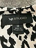 AB Studio 100% Rayon Animal Print Ivory Cocktail Dress Size 14 - photo 7