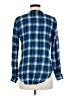 White Crow Plaid Blue Long Sleeve Button-Down Shirt Size M - photo 2