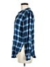 White Crow Plaid Blue Long Sleeve Button-Down Shirt Size M - photo 5