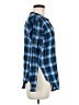 White Crow Plaid Blue Long Sleeve Button-Down Shirt Size M - photo 4