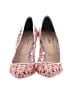 J.Crew Collection Floral Graphic Gray Pink Heels Size 8 1/2 - photo 2