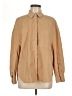 Zara Solid Tan Long Sleeve Button-Down Shirt Size M - photo 1