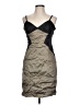 BCBGMAXAZRIA Metallic Gray Cocktail Dress Size L - photo 1