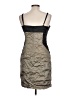 BCBGMAXAZRIA Metallic Gray Cocktail Dress Size L - photo 2