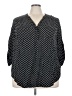 Torrid Polka Dots Black 3/4 Sleeve Blouse Size 3X (3) - photo 1