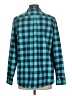 Vineyard Vines Performance 100% Polyester Checkered-gingham Teal Long Sleeve Blouse Size 12 - photo 2